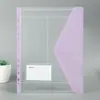 Bolsa para Arquivos Transparente com Velcro A4 Macaron 11 Furos Armazenamento de Grande Capacidade Bolsa para Arquivos Impermeável 3D