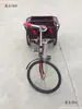 Triciclo Pedal de Movilidad Vintage de 90 cm para Ancianos, Carrito de Carga para Puestos y Transporte de Mercancías