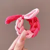Lazo de color dopamina, cuerda para la cabeza, anillo para el cabello tejido a mano, correa para el cabello de alta elasticidad para mujer, nuevo estilo, cuerda para el cabello gruesa