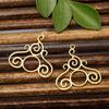 Accesorios de bricolaje de cobre fundido, conector colgante pequeño hueco, pendientes de estilo antiguo, pequeños adornos, material de horquilla para el cabello