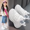 Comercio exterior selección estricta de zapatos blancos para niños primavera y otoño 2024 nuevas zapatillas de correr para niños zapatos de papá zapatillas blancas para niñas