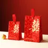 Casamento 2025 Nova Caixa de Açúcar Caixa de Doces de Casamento Caixa Chinesa Caixa de Presente para Convidados Bolsa de Noivado de Alto Padrão Caixa Vazia