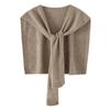 Xale de Cashmere Feminino 100% Cashmere Puro Novo Versátil Quente Ombreira Listras Contrastantes Xale Tricotado