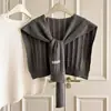 Xale de Tricô Simples de Cor Sólida Novo Estilo Coreano para Mulheres, Temporada de Primavera, Toque de Luxo, Peça Externa Decorativa Multifuncional para Camadas, Pequena Capa