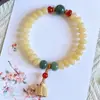 Dropshipping Pulseira Bodhi Tamanho Grande Círculo Único 108 Contas Pulseira de Círculo Duplo Estilo Vintage Pulseira Bodhi