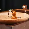 Cadena para Teléfono de Sándalo Dorado Llavero Colgante de los Doce Zodiacales para Coche Adorno de Seguridad Lindo para Hombres y Mujeres, Adecuado para Atracciones Turísticas y Puestos de Mercado