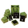 Spot caixa de jóias vintage Gucci brincos verdes caixa de jóias atacado anel colar caixa céu e terra cobrir caixa de embalagem de jóias
