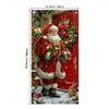 Nova Capa de Porta de Natal Transfronteiriça Papai Noel Feliz Natal Decoração Arranjo Bandeira Bandeira Suspensa Externa