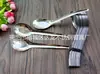 Cuchara pequeña de acero inoxidable de punta grande con cuchara de sopa fina magnética cuchara de comedor cola puntiaguda cuchara plana cuchara para sandía vajilla