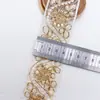 Tecido de malha de 4,8 cm de largura, estilo étnico, renda bordada vintage, gola de roupa DIY, acessórios decorativos feitos à mão, disponível para atacado