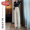 Jeans de Pierna Ancha Bordados Vintage para Mujer Otoño 2024 Nuevos de Cintura Alta Rectos Sueltos con Forma de Pera para Hombres Bajos