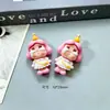 Nova boneca chorando brilhante, menina de desenho animado, acessórios de resina para capas de celular DIY, ímãs de geladeira, fivelas de sapato, acessórios de cabelo e materiais decorativos