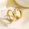 Pendientes Europeos y Americanos de Acero de Titanio de Alta Calidad Transfronterizos, No se Desvanecen, Simples y Elegantes, Pendientes Pequeños, Pendientes Redondos de Acero Inoxidable