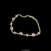 Pulseira Flor de Flor de Quatro Pétalas Coreana com Zircônia Luxo Leve Temperamento de Alto Padrão Pulseira Ajustável Nova Joia de Mão para Mulheres