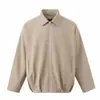 Yidao Vintage 2026 Otoño Nuevo Chaqueta Bomber Americana Desestructurada con Solapa para Hombre Marca Trendy Ligeramente Madura Chaqueta de Trabajo
