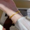 Pulsera Rota de Acero de Titanio Plateado Pulsera Cuadrada Pequeña Nueva para Niña Pulsera para Novia Lujo Ligero Nicho Exquisita Cuerda de Mano Joyería