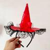 Halloween Bruxa Aro de Cabeça Mascarado Festa Engraçada Renda Renda Chapéu de Lantejoulas Grande Promoções Quentes