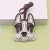 Nuevo Colgante de Bolso de Bulldog Francés, Llavero Sencillo y Lindo para Coche de Perro, Colgante de Cachorro de Cuero PU