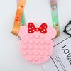 Bolsa de Silicona Linda de Mickey Dibujo Animado Alivio de Estrés Infantil Burbuja Cruzada Billetera para Monedas Creativa Billetera para Monedas de Estudiante