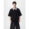 Camisa polo de manga curta com gola para homens, camiseta de verão de marca da moda, corte slim estilo coreano, top versátil novo da moda 2026