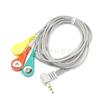 Cable de fisioterapia en stock conector de audio 3.5 codo de 90 grados a hebilla hembra de electrodo 4.0 cable de derivación para ECG EKG