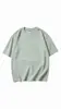 Comércio Exterior Camiseta Básica Cor Sólida Tamanho Plus Size Masculina e Feminina Camiseta de Camada de Base Manga Curta Algodão Puro Pesado Camiseta de Marca Tendência Atacado Personalização