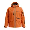 Chaqueta de trabajo con capucha verde militar personalizada de fábrica para hombre, con bordes crudos y múltiples bolsillos, con un diseño desgastado y moderno