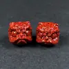 Cinnabar Cru Cristal Translúcido Areia Dança do Leão Casco de Tartaruga Borboleta Contas Soltas DIY Artesanal Contas Redondas Acessórios com Estampagem Dourada Atacado