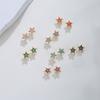 Pendientes Aogu Ins Lindos y Frescos Cobre Oro de 18 Quilates Circonita Microincrustada Estrella de Cinco Puntas Pendientes Geométricos para Mujer Producto Caliente Transfronterizo