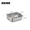 Bandeja Quadrada de Aço Inoxidável 304 com Tampa, Caixa Retangular, Bandeja de Preparo de Cozinha, Bandeja de Fundo Plano, Modelo Doméstico Espesso e Profundo