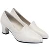 Zapatos de tacón medio de una sola capa para mujer 2021 Primavera y Otoño Zapatos de cuero suave para mujer Zapatos para madre Zapatos de cuero Zapatos profesionales para mujer de mediana edad Zapatos de tacón grueso