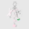 Chaveiro/Pingente de Bolsa DIY Flor Tulipa Estrela Morango Acrílico Colorido Doce e Fofo