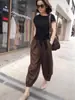 Conjunto de Moda Casual de Verano para Mujer, Nueva Camiseta de Manga Corta, Pantalones Harem Sueltos de Moda Casual, Conjunto de Dos Piezas de Algodón