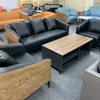 Juego Combinado de Sofá de Oficina Simple Moderno de Negocios Área de Descanso Reunión Espera Ocio Sala de Recepción de Tres Plazas
