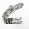 Fivela de Alça de Ombro de Corrente com 8 Fileiras de Diamantes Super Brilhantes 24cm de Comprimento Fivela de Roupa Acessório de Joia DIY Tendência
