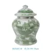 Pote Geral Esmaltado Colorido de Cerâmica Jingdezhen, Nova Decoração de Entrada de Sala de Estar Estilo Chinês, Vaso Estilo Antigo, Recipiente Doméstico para Chá