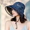 Chal Sombrero para el Sol con Ala Ancha Sombrero para el Sol para Mujer Protección Solar de Verano Uv Paja Sombrero para el Sol de Copa Vacía Plegable