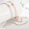 Pulsera geométrica de circón de moda para mujer, popular en internet, romántica, amor eterno, simple, lujo ligero, incrustada con diamantes de alta calidad, joyería para la mano