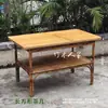 Mesa de Centro de Bambú, Mesa Pequeña de Té para Uso Doméstico, Mesa Tatami Simple para Balcón, Mesa Cuadrada de Bambú Estilo Zen, Mesa de Ocio, Mesa de Té