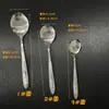 Songhe Vajilla de Acero Inoxidable Cuchara Pointe Cuchara Redonda Tenedor Restaurante Occidental Cuchillo para Steak Comida Tenedor de Postre Cuchara Empaque de Tarjeta de Papel