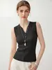 Estilo Minimalista Suéter de Lã Yangzi Tricotado para Mulheres Slim-Fit Camiseta de Manga Longa com Design Único e Colete de Lã Fina