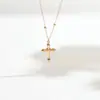 Elegante Collar Personalizado con Patrón Cruzado de Acero de Titanio Estilo Commuter para Mujer, Moda de Diseño de Nicho, Nuevo Collar para Clavícula Transfronterizo