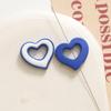 Coreano simples cor correspondência amor oco coração círculo diy acessórios acrílicos brincos hairpin pingente material atacado