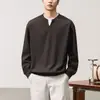 Sudadera de peso pesado de alta gama cómoda, estilo falso de dos piezas, para hombre, nuevo estilo primavera/otoño 2026, camiseta de manga larga, top de corte holgado