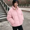 Chaqueta de Algodón Negra para Hombre Otoño Invierno Abrigo de Algodón Cuello Alto Estilo Americano Chaqueta de Pan para Pareja Nueva Tendencia Temperamento ins Harajuku