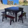 Mesa Quadrada Madeira Maciça Oito Imortais, Nova Mesa Redonda Estilo Chinês para Restaurante, Mesa Quadrada, Conjunto de Mesa e Cadeira para Uso Comercial e Doméstico