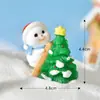 Novidades de Natal: Bonecos de Neve Miniatura Adoráveis e Divertidos em Resina para o Natal Decorações de Micro-Paisagem de Cena de Neve