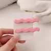 Pasador de Onda Rosa de Alta Gama para Niña, Flequillo Lateral Despeinado Famoso en Internet, Tocado, Pasador Sencillo, Accesorios para el Cabello