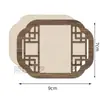 Imán de Nevera con Bordado Dai Accesorios Marco de Fotos Redondo DIY para Montar Palabras Bordadas Piezas de Madera Teñido a Mano de Madera