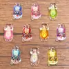 10 Colores 14x28 mm Accesorios de Animales de Resina Luminosa DIY Colgante de Gatito Acostado Amuletos Accesorios para Bolsos y Collares